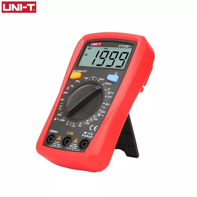 UNI-T UT33B+ Palm Size Multimeter | 2000 Counts | 2m Drop Test | CAT II 600V | Battery Test | Manual Range | Model: UT33B+