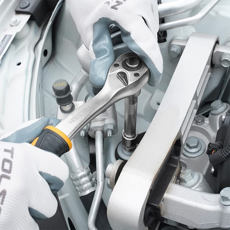 TOLSEN 15147 216PCS Tool Set | 1/4″ + 3/8″ + 1/2″ Drive | 72T Ratchets | Cr-V Sockets & Spanners | S2 Bits | Blow Mould Case | Model: 15147_img_1