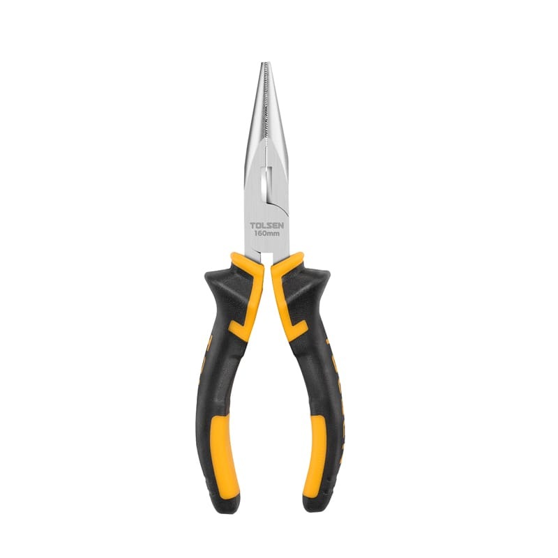 TOLSEN 10006 Long Nose Pliers 6" (160mm), Nickel Plated, TPR Handle; Model: 10006_img_4