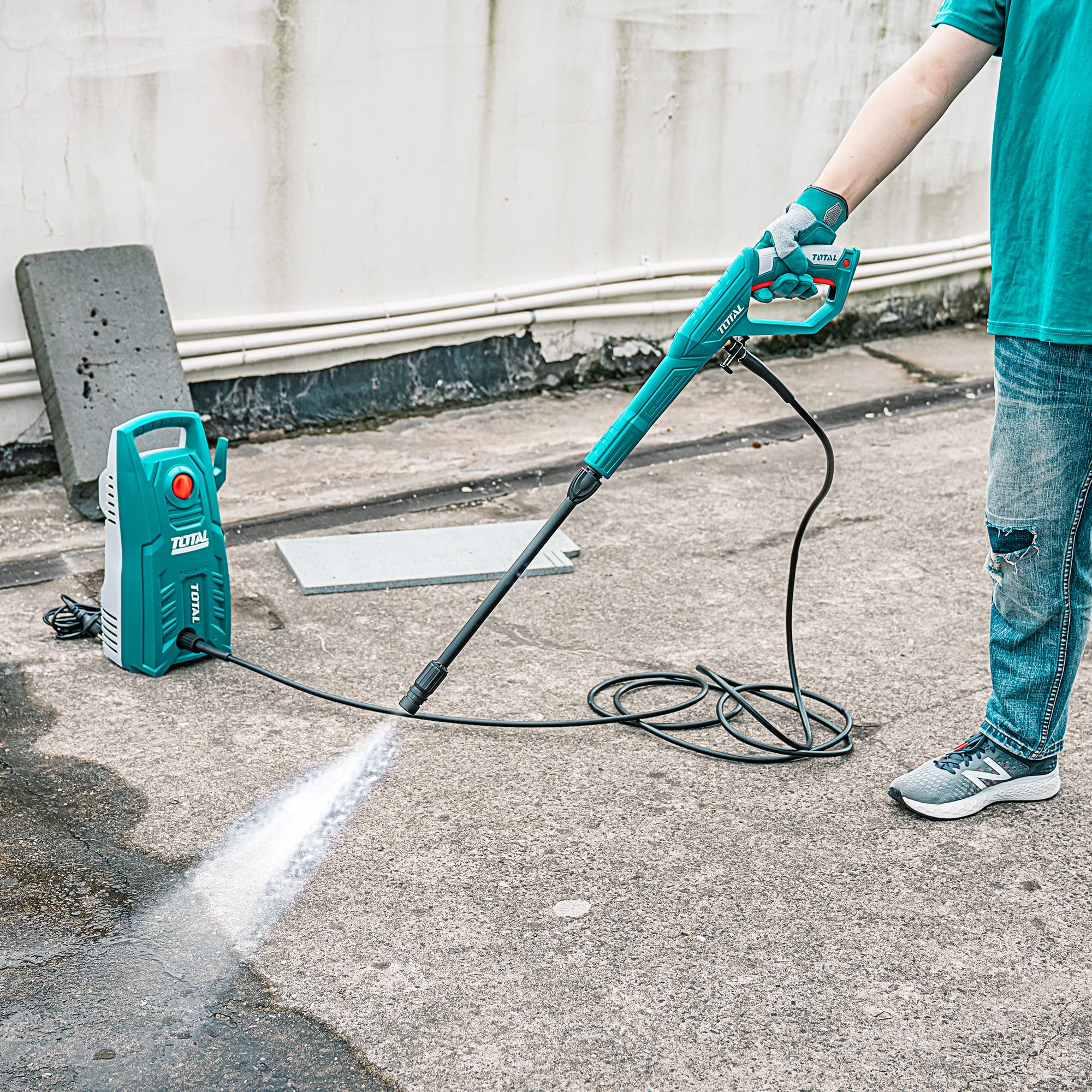 TOTAL TGT11316 High Pressure Washer | 1400W | 130 Bar (1750 PSI) | Pure Copper Wire Motor | Auto Stop System | Model: TGT11316_img_2