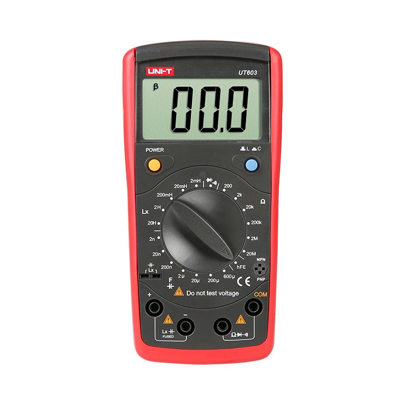 UNI-T UT603 Digital Inductance Capacitance Meter | 2000 Counts | Manual Range | LCR Meter | Transistor Test | Model: UT603