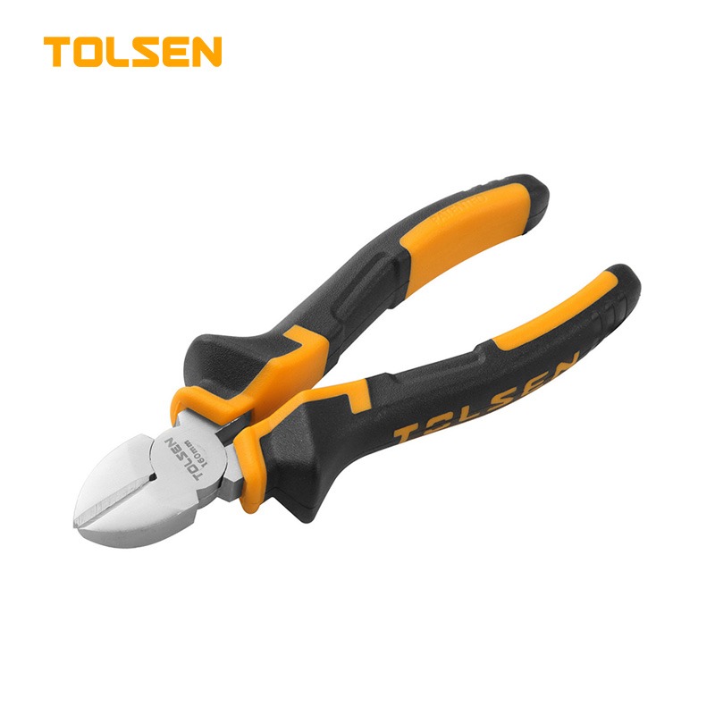 TOLSEN 10004 Diagonal Cutting Pliers, 7" (180mm), Nickel Plated, TPR Handle | Model: 10004_img_0