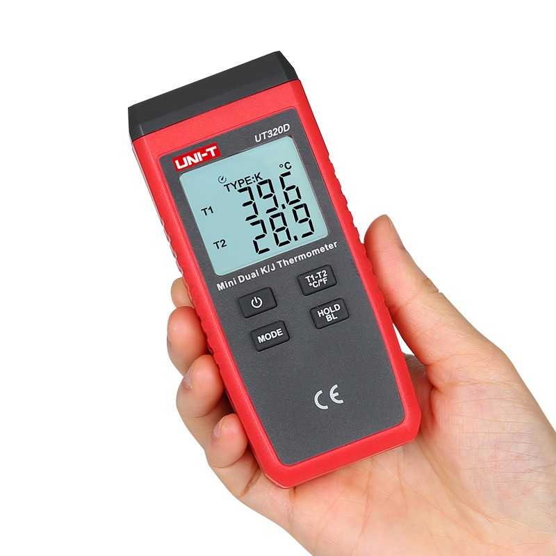 UNI-T UT320D Mini Contact Type Thermometer | Dual Channel K/J Thermocouple | Temperature Difference Measurement_img_1
