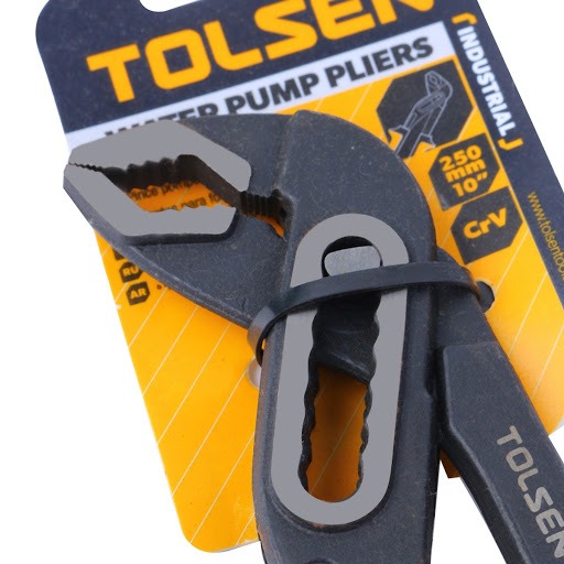 TOLSEN 10029 Water Pump Pliers | 10" (250mm) | Industrial GRIPro Series | CrV Steel | Black Finish | Model: 10029_img_8