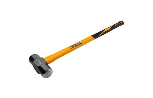 TOLSEN 25046 Sledge Hammer, 3.6kg (8lbs), Fiberglass Handle, Heat Treated, Black Painted; Model: 25046