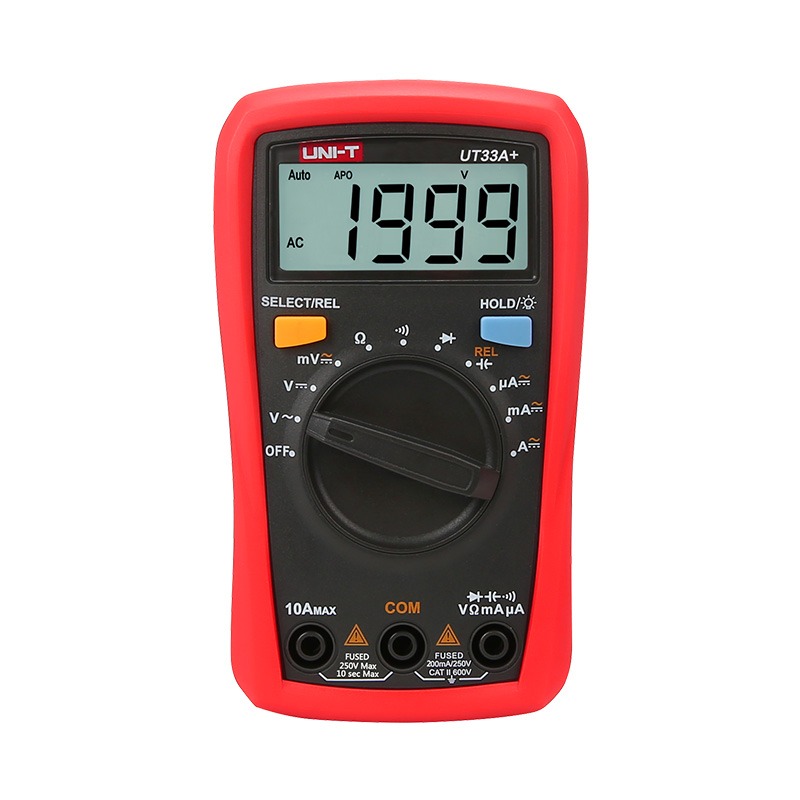 UNI-T UT33A+ Palm Size Multimeter | 2000 Counts | 2m Drop Test | CAT II 600V | Auto Range | Capacitance Test | Model: UT33A+_img_1