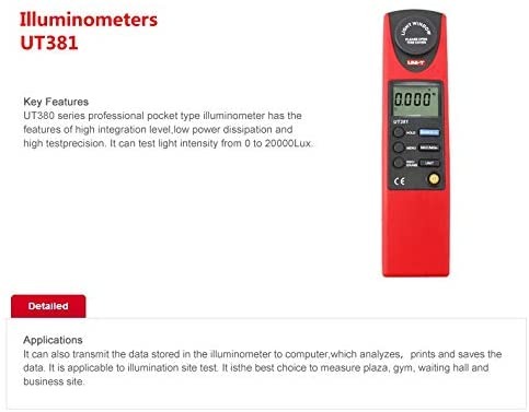 UNI-T UT381 Light Meter | Lux/FC Measurement | 2044 Data Storage | MAX/MIN | Auto Power Off | Model: UT381_img_2