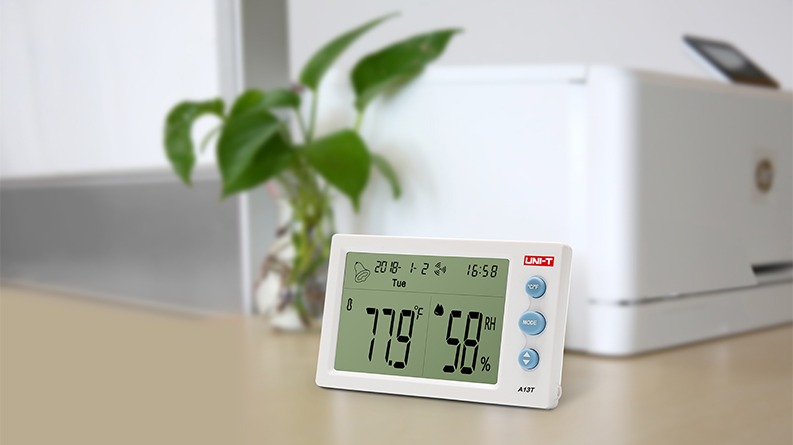 UNI-T A13T Temperature Humidity Meter | Large Display | Alarm Clock | Comfort Rating | Indoor/Outdoor Use | Model: A13T_img_2