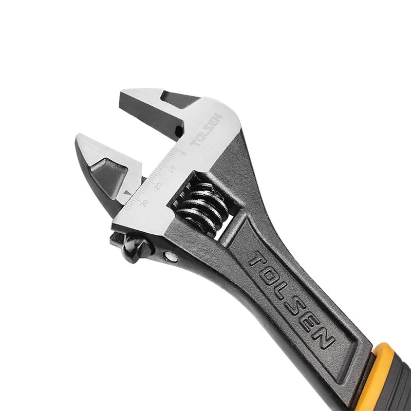 TOLSEN 15311 Adjustable Wrench, 12" (300mm), Industrial GRIPro Series, Black Finished & Polished, Two-Component Plastic Handle, Max Opening 35mm | Model: 15311_img_6