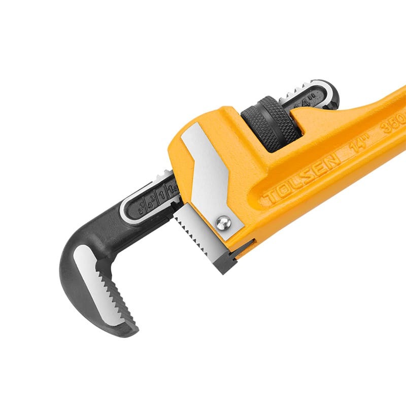 TOLSEN 10070 Pipe Wrench, 14" (350mm), Industrial Series, Dipped Handle, Max Clamping 50mm | Model: 10070_img_2