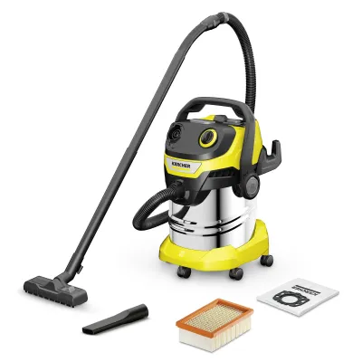 KARCHER WD 5S Classic Wet And Dry Vacuum Cleaner | 1100W Power | 30L Stainless Steel Tank | V-30/5/22, Stock No: 16283790_img_0