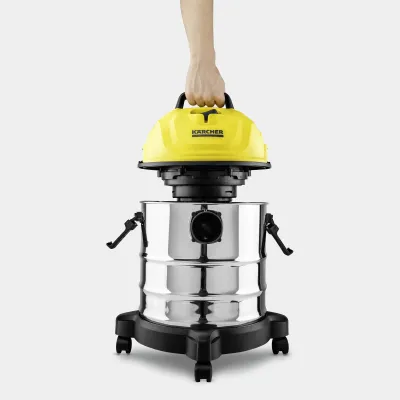 KARCHER WD 1s Classic Wet and Dry Vacuum Cleaner | 1300W Power | 18L Stainless Steel Tank | Stock No: 10983240_img_2