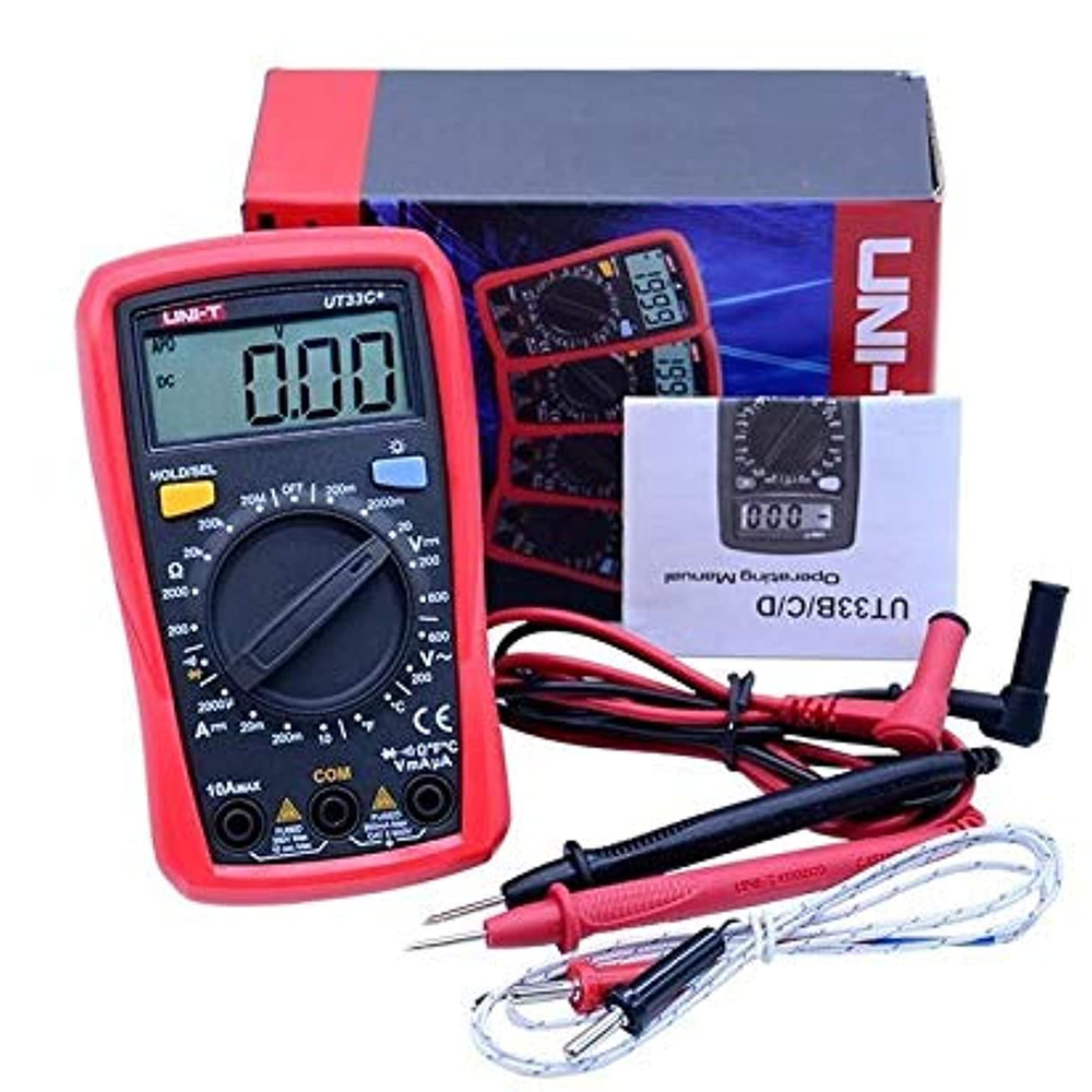 UNI-T UT33C+ Multi Functional Digital Multimeter Palm Size| 2000 Counts | 2m Drop Test | CAT II 600V | Temperature Measurement (-40°C to 1000°C) | K-Type Thermocouple Included | Model: UT33C+_img_2
