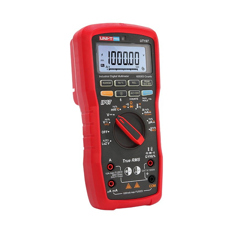 UNI-T UT197 Industrial High – Precision True RMS Handheld Digital Multimeter, AC/DC: 1000V, Bluetooth, IP67, 5m Drop Proof, Capacitance | Model: UT197_img_2