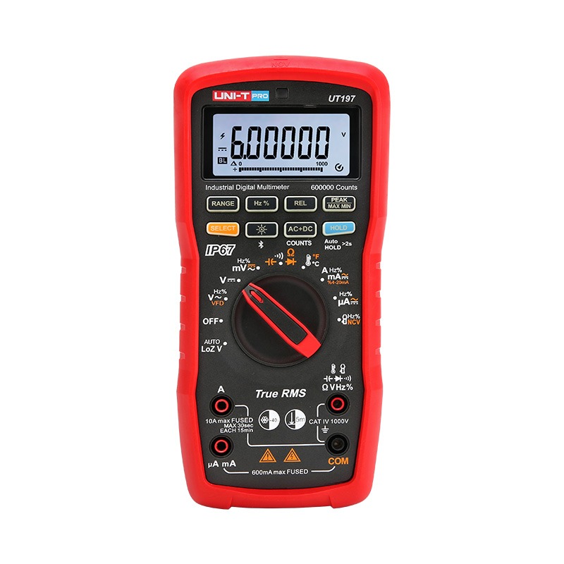 UNI-T UT197 Industrial High – Precision True RMS Handheld Digital Multimeter, AC/DC: 1000V, Bluetooth, IP67, 5m Drop Proof, Capacitance | Model: UT197_img_0