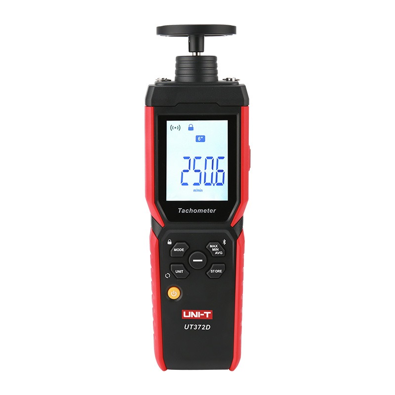 UNI-T UT372D 2-in-1 Tachometer | Contact & Non-Contact | 1-99,999 RPM | Bluetooth App | Data Storage | Rotatable Backlit Display | Model: UT372D_img_0