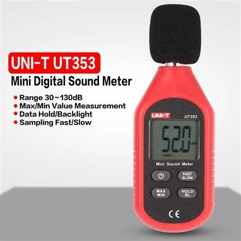 UNI-T UT353 | UT353BT Mini Sound Level Meters, 30-130 dB, ±1.5dB Accuracy, A-Weighted, Fast/Slow Sampling; Model: UT353 | UT353BT_img_5