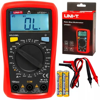 UNI-T UT33D+ Multi Functional Digital Multimeter Palm | CAT II 600V | Non-Contact Voltage (NCV) Detection | Manual Range | Model: UT33D+_img_0