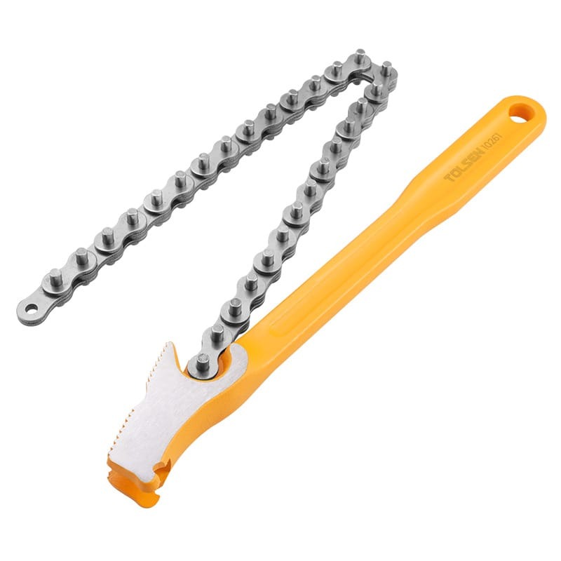 TOLSEN 10261 12″ Chain Wrench | 300mm Handle | 400mm Chain | 110mm Clamping Diameter | #45 Carbon Steel | Model: 10261_img_3