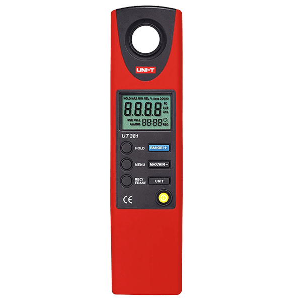 UNI-T UT381 Light Meter | Lux/FC Measurement | 2044 Data Storage | MAX/MIN | Auto Power Off | Model: UT381
