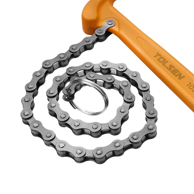 TOLSEN 10260 9″ Chain Wrench (Industrial) | 225mm Handle | 500mm Chain | #45 Carbon Steel | Model: 10260_img_4