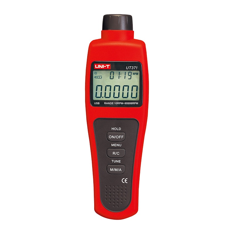 UNI-T UT371 Tachometer | Non-Contact | 10-99,999 RPM | 5-Digit LCD | Laser Pointer | MAX/MIN/AVG | Model: UT371