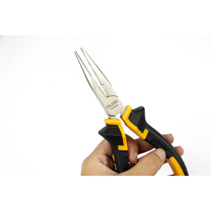 TOLSEN 10006 Long Nose Pliers 6" (160mm), Nickel Plated, TPR Handle; Model: 10006_img_7