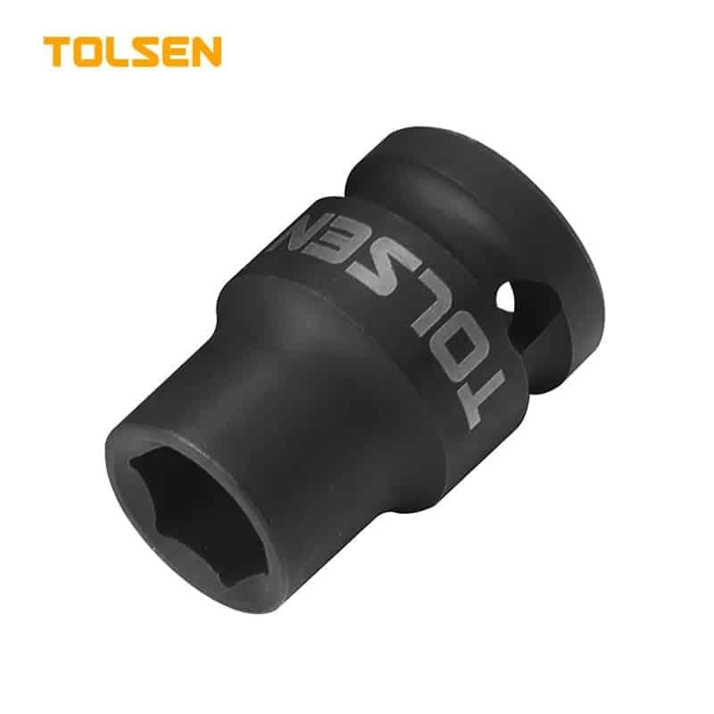 TOLSEN 1/2" Drive Impact Socket | 8mm to 32mm | Cr-Mo Steel | 6-Point | Industrial | Models: 18208 to 18232