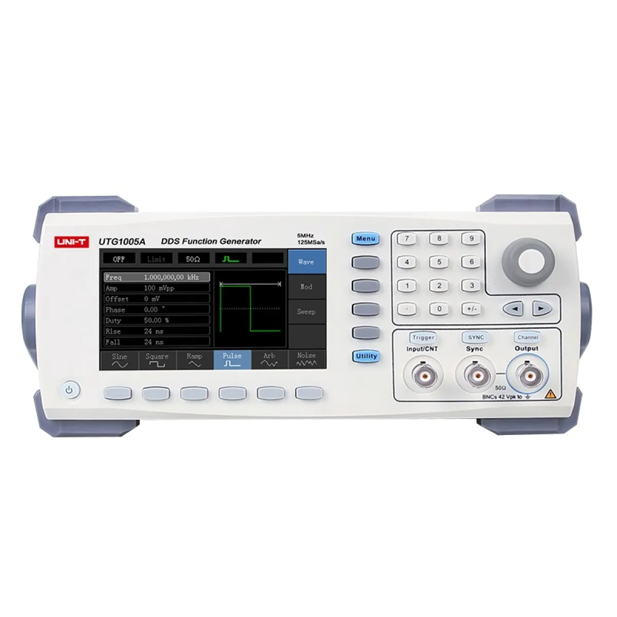 UNI-T UTG1005A Function Generator, Function/Arbitrary Waveform Generator | 5MHz Bandwidth | 125MS/s | 14-bit Resolution | Single Channel | Model: UTG1005A