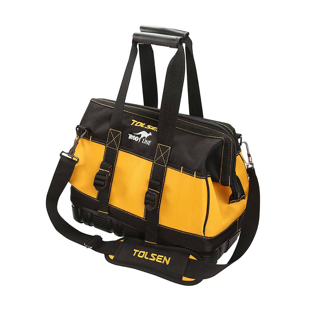 TOLSEN 80103 Tool Bag, Industrial, 16", Rigid Frame, Reinforced Plastic Base, Adjustable Shoulder Strap | Model: 80103_img_2