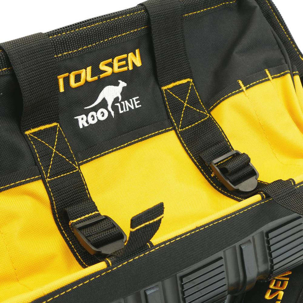 TOLSEN 80103 Tool Bag, Industrial, 16", Rigid Frame, Reinforced Plastic Base, Adjustable Shoulder Strap | Model: 80103_img_3