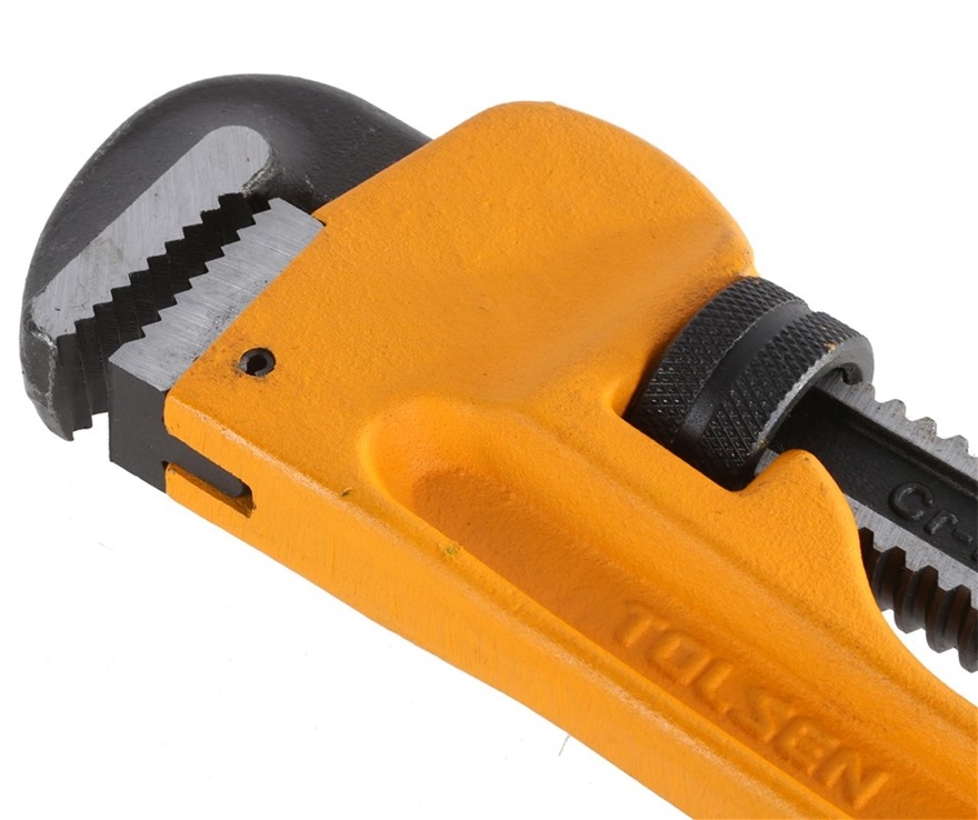TOLSEN 10071 Pipe Wrench, 18" (450mm), Industrial Series, Dipped Handle, Max Clamping 60mm | Model: 10071_img_1