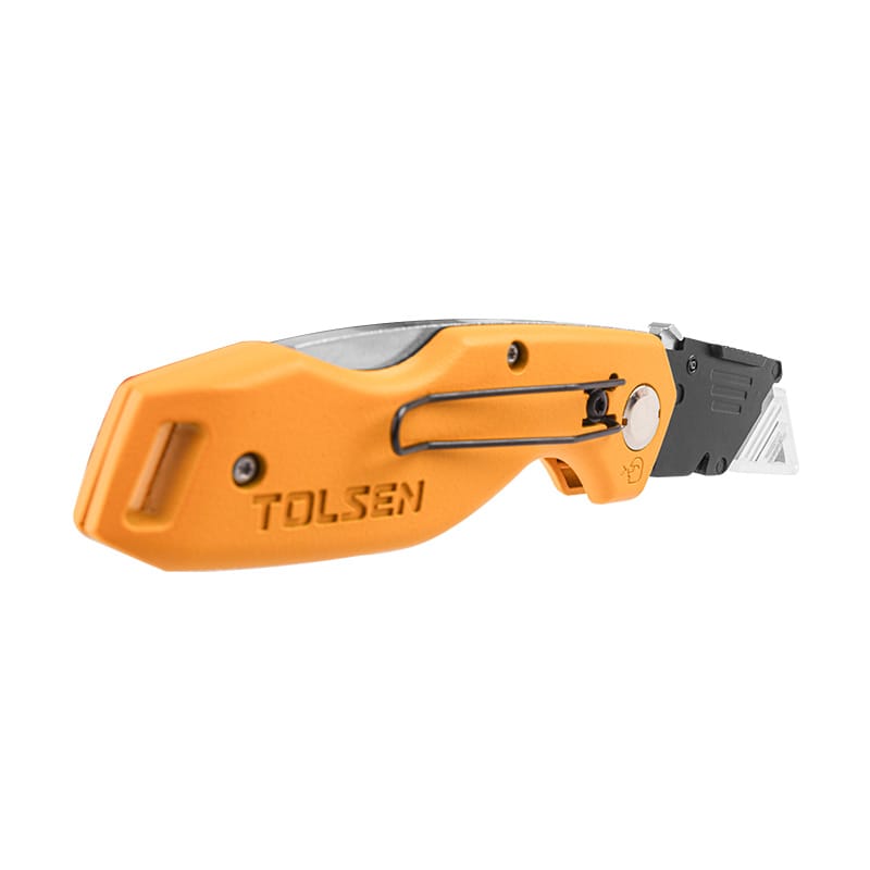 TOLSEN 30007 Folding Utility Knife, Aluminum Handle, 5Pcs SK5 Blades, Quick-Change | Model: 30007_img_3