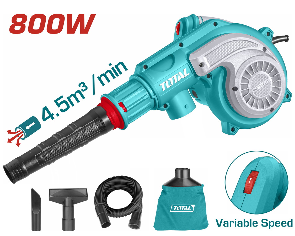 TOTAL TB8036 Aspirator Blower | Industrial | Variable Speed | Dust Bag & Nozzles Included | Model: TB8036_img_1