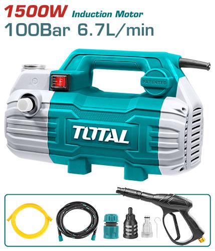 TOTAL TGT11236 High Pressure Washer | 1500W | 100 Bar (1450 PSI) | Induction Motor | 8m Hose | Model: TGT11236_img_0