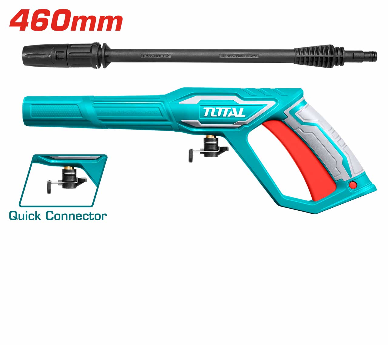 TOTAL TGTSG026 Spray Gun for Total High Pressure Washer | Plastic Body | Compatible with 5+ Models | Replacement Part