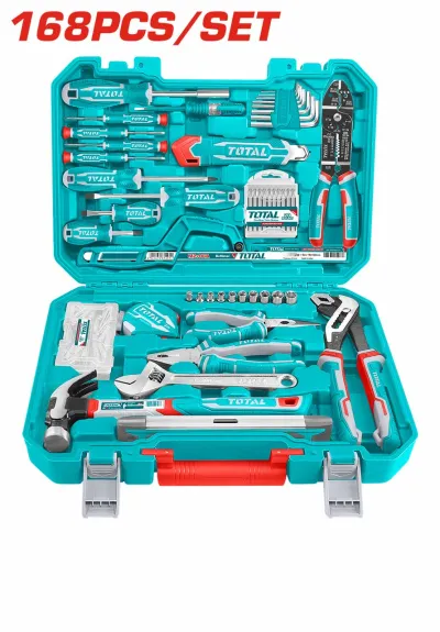 TOTAL THKTHP21686 168 Pcs Hand Tools Set | Comprehensive Home & Workshop Kit | Carrying Case Included | Model: THKTHP21686_img_2