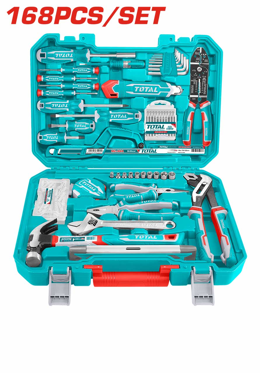 TOTAL THKTHP21686 168 Pcs Hand Tools Set | Comprehensive Home & Workshop Kit | Carrying Case Included | Model: THKTHP21686_img_2