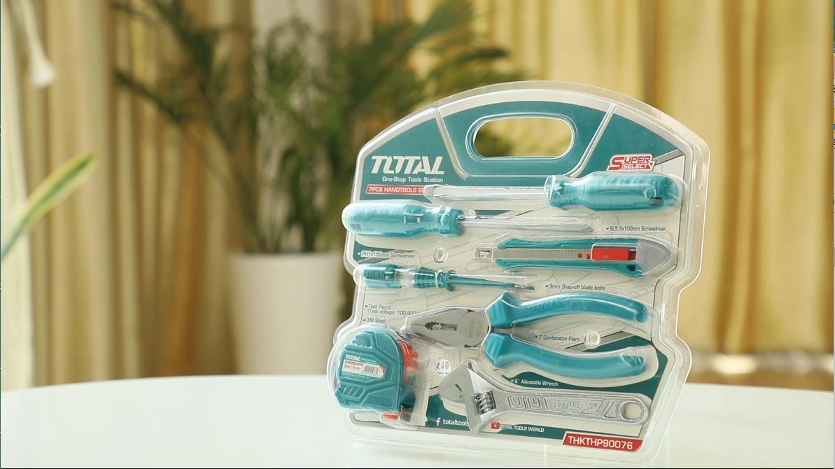 TOTAL THKTHP90076 7 Pcs Hand Tools Set | Essential Home DIY Kit | Model: THKTHP90076_img_1