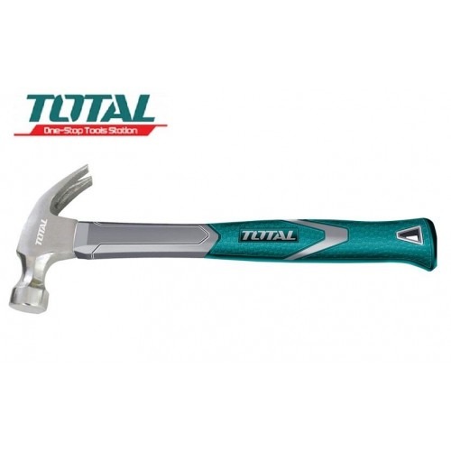 TOTAL THT7386 Claw Hammer, 8oz (220g), Fiberglass Handle, TPR Grip | Model: THT7386_img_1