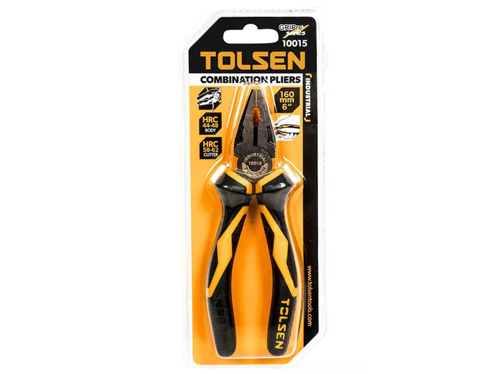 TOLSEN 10015 Combination Pliers, 6" (160mm), Industrial GRIPro Series, CrV Steel, Black Finish | Model: 10015_img_5