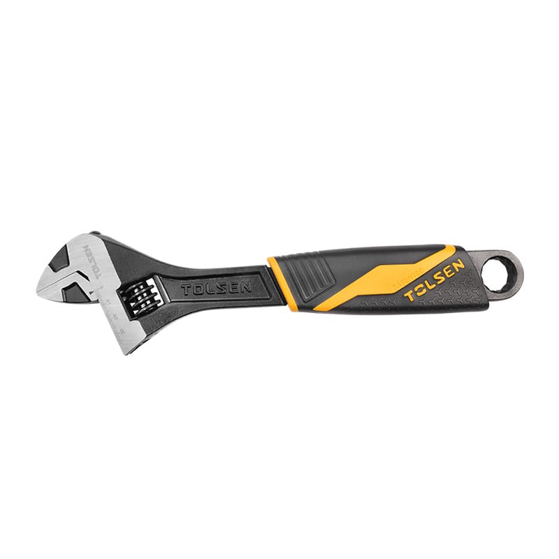 TOLSEN 15309 Adjustable Wrench, 8" (200mm), Industrial Series, Black Finish, Two-Component Handle, Max Opening 24mm; Model: 15309_img_3
