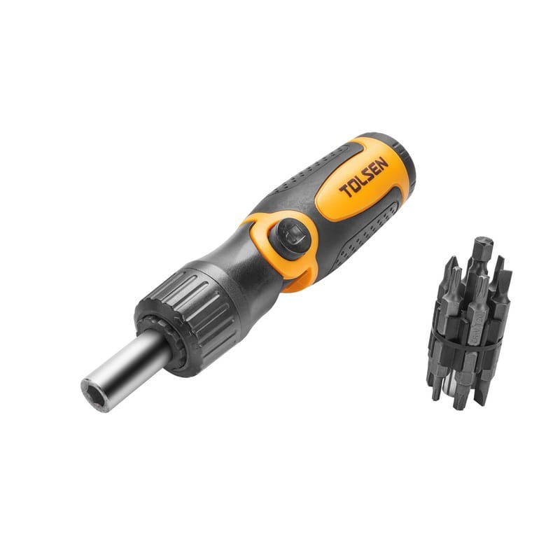 TOLSEN 20040 14 in 1 Ratchet Screwdriver | Includes Bit Holder | Phillips, Slotted & Torx Bits | 12 Bits | Model: 20040_img_4