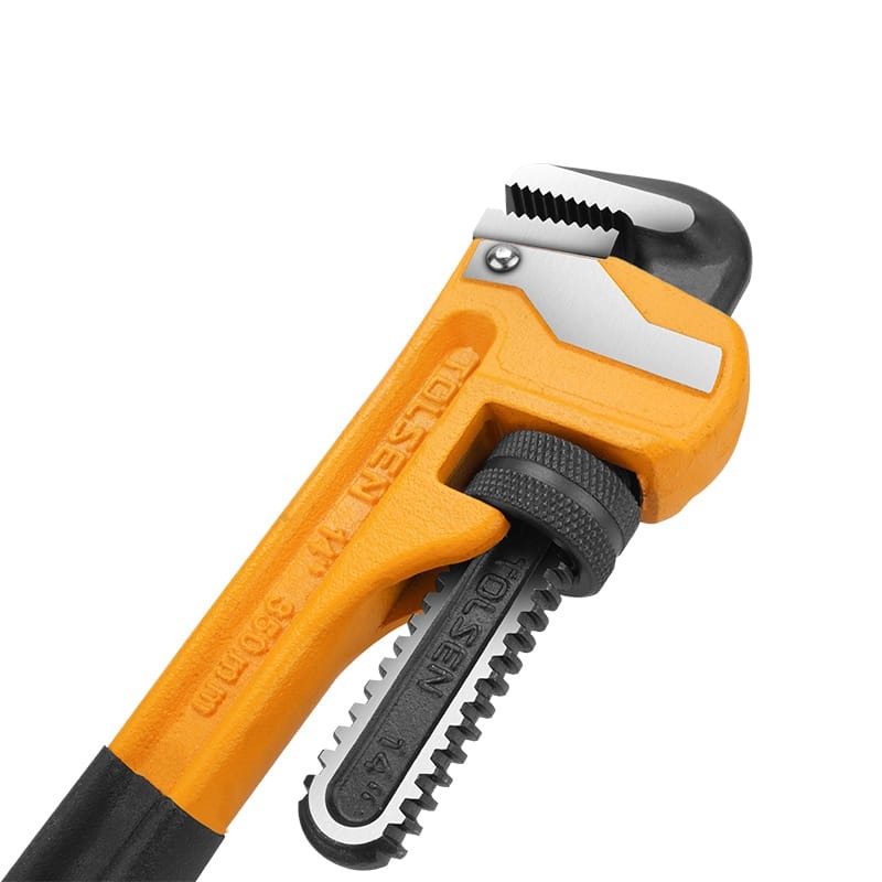 TOLSEN 10070 Pipe Wrench, 14" (350mm), Industrial Series, Dipped Handle, Max Clamping 50mm | Model: 10070_img_4