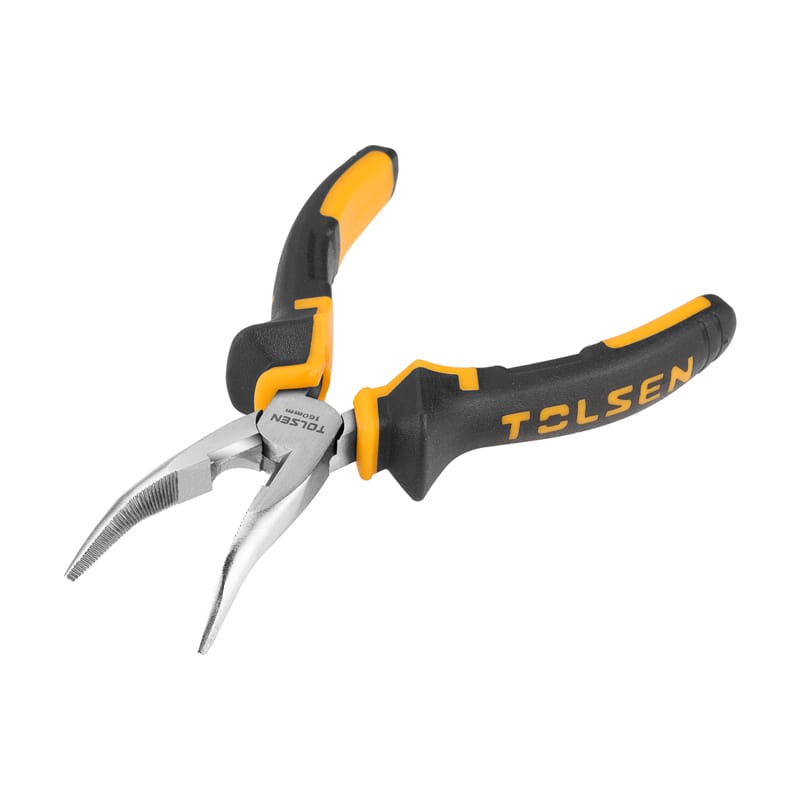 TOLSEN 10008 Bent Nose Pliers, 6" (160mm), Nickel Plated, TPR Handle | Model: 10008_img_4