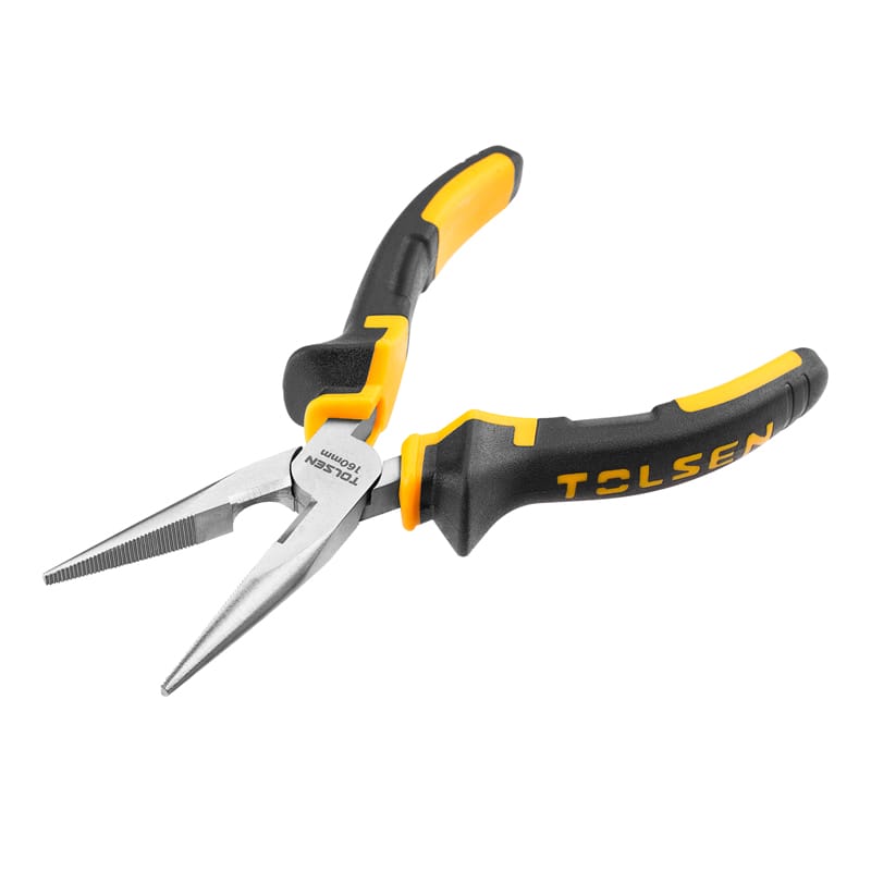 TOLSEN 10006 Long Nose Pliers 6" (160mm), Nickel Plated, TPR Handle; Model: 10006_img_8