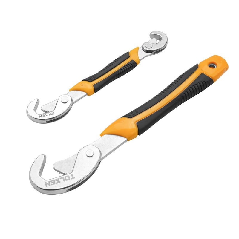 TOLSEN 15282 Universal Wrench | 2pcs Set | 9-32mm Capacity | TPR Handle | Chrome Finished | Special Tool Steel | Model: 15282_img_2