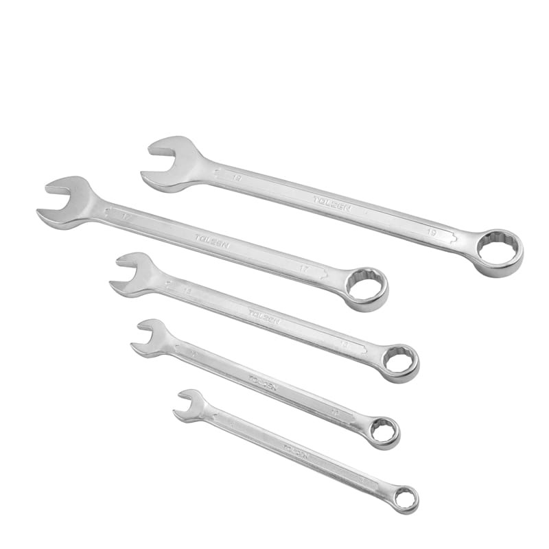 TOLSEN 15886 5Pcs Combination Spanner Set, Sizes 8,10,13,17,19mm, Chrome Plated, Matt Finish | DIN3113 |  | Model: 15886_img_6