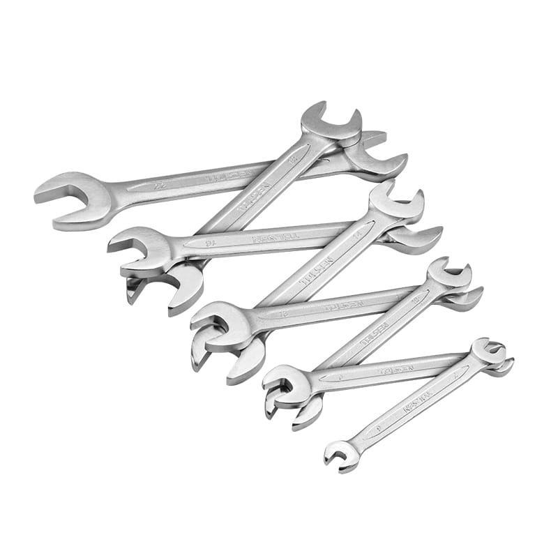 TOLSEN 15891 8Pcs Double Open End Spanner Set, Chrome Plated, Satin Finish, DIN3110 | Sizes 6×7 to 20×22mm | Model: 15891_img_7