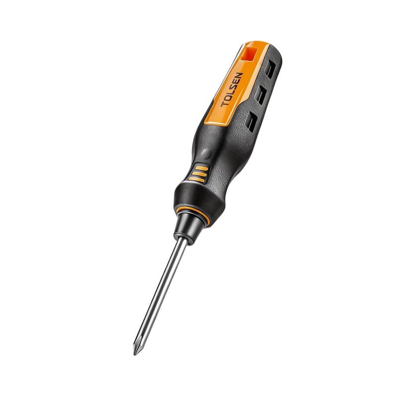 TOLSEN 20039 8-in-1 Interchangeable Screwdriver Set | Includes Case | Slotted & Phillips Bits | Scratch Awl | Tack Remover | Model: 20039_img_4